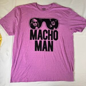 American Classics Macho Man Randy Savage T Shirt X Large Purple Graphic Tee